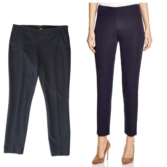 Elie Tahari Juliette Slim Ankle Pants Trousers in Black Size 8 - Picture 1 of 9
